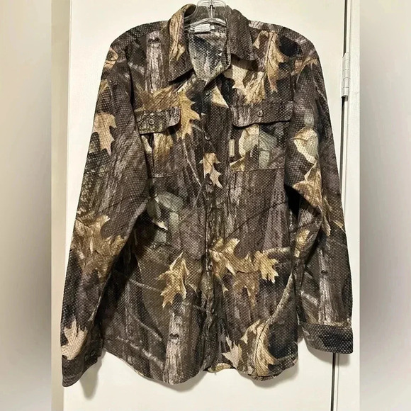 Columbia Men’s camo mesh long sleeve button up shirt size L - Picture 1 of 6